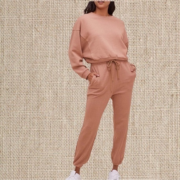 Astr Pants - Beige sweater pant set